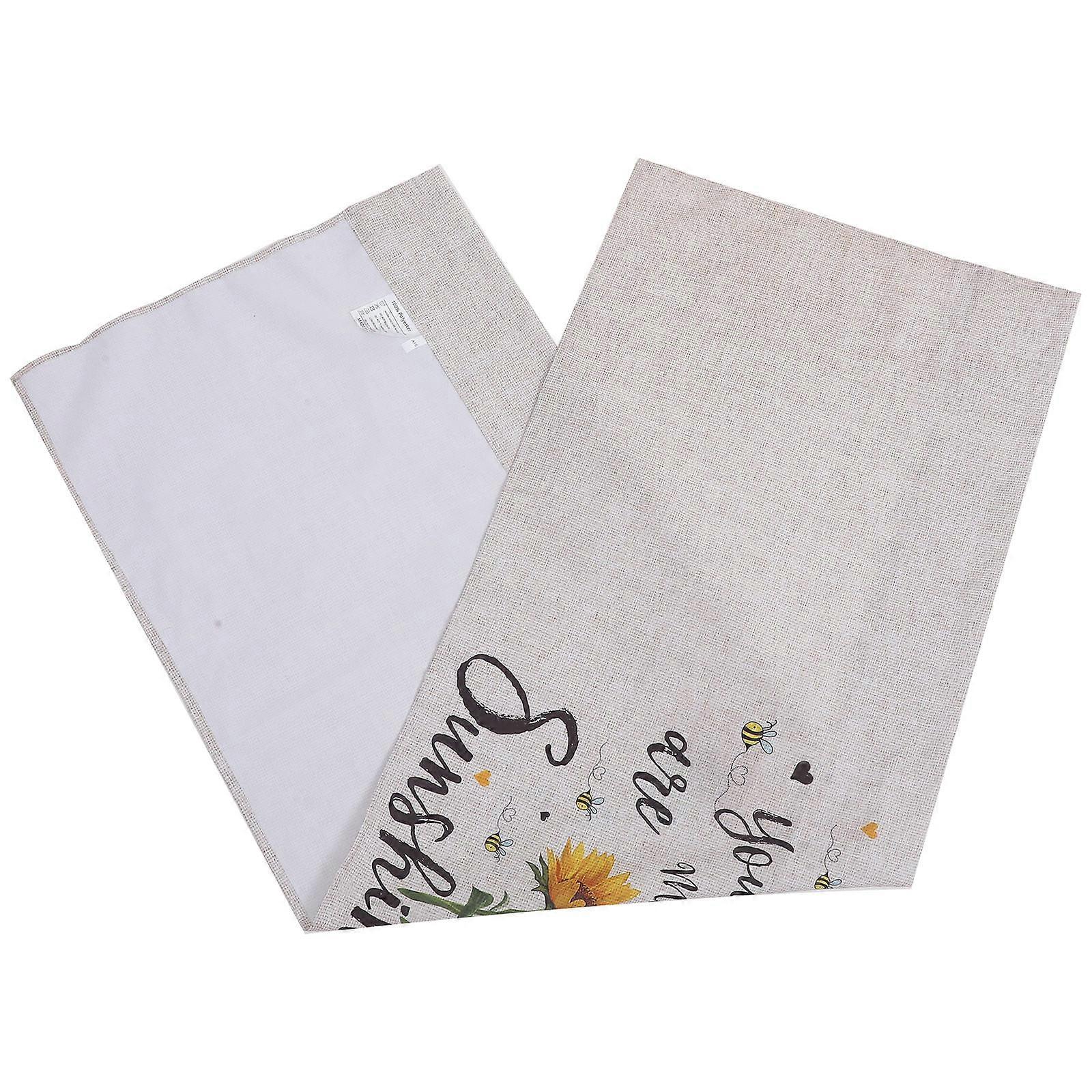 Classic Style Sunflower Valance For Kitchen Window Curtains Light Filtering 1Set