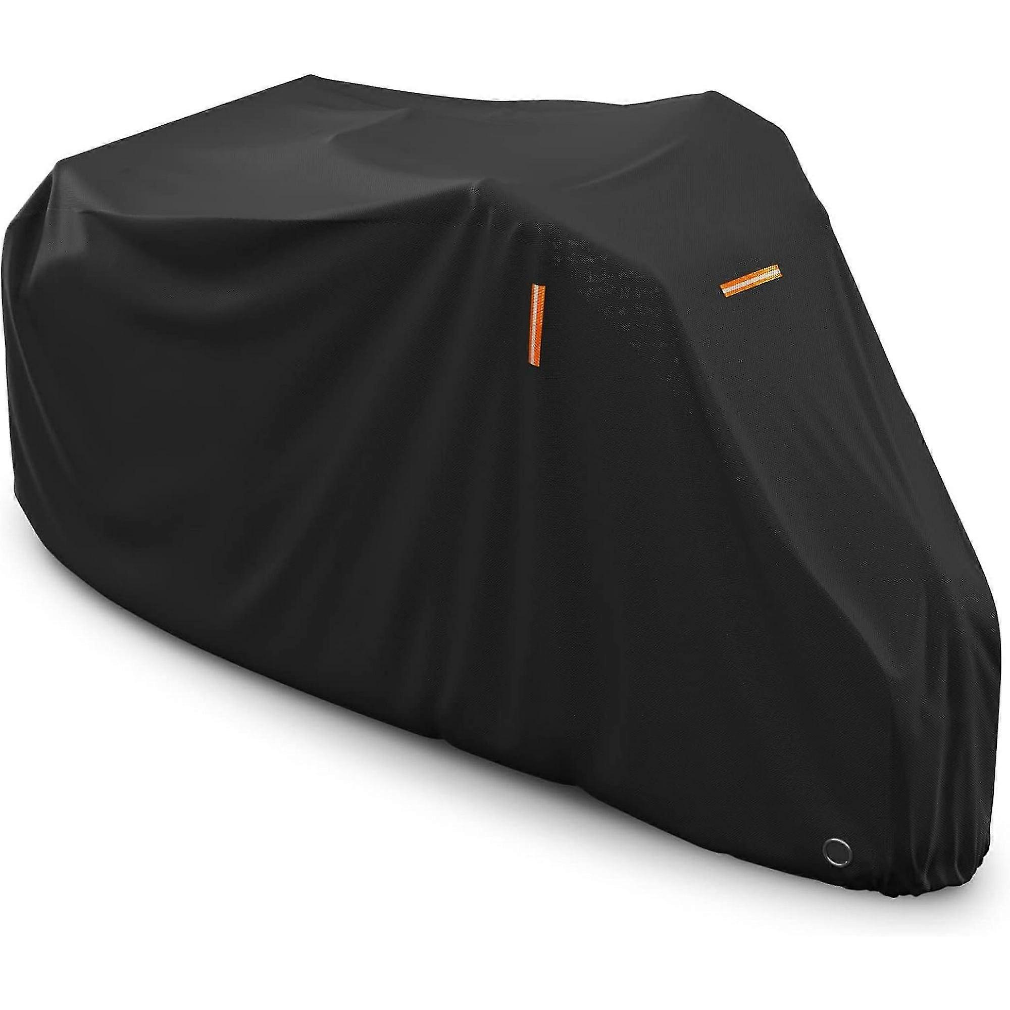 三輪車カバー、電動三輪カバー、自転車用自転車カバー屋外リカンベントトライクカバー防水、ブラック、75 "L x 30" W x 44 "H