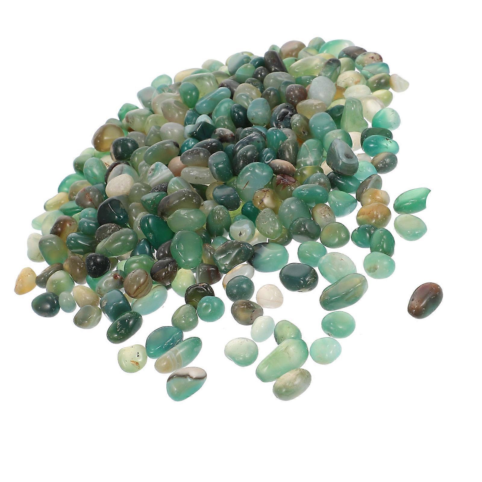 Green Decorative Stones for Aquariums and Planters Smooth Synthetic Material Easy to Use