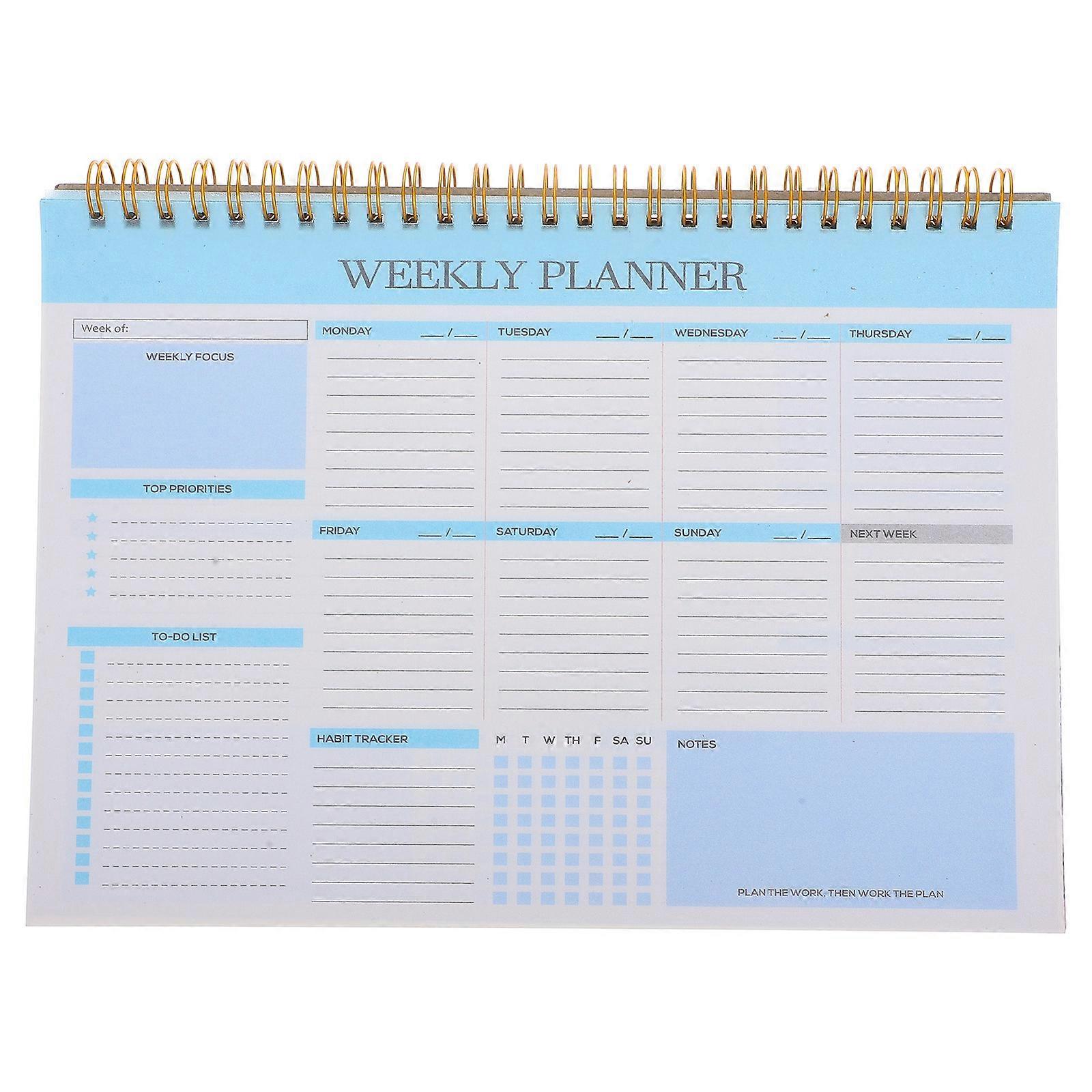 Daily Planner Notebook Rectangular Elegant Design For Individuals Recording B5 1Pcs