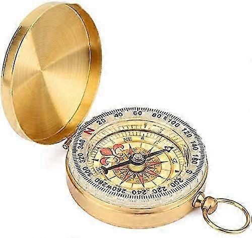 Brass Compass with Luminous for Camping Hiking