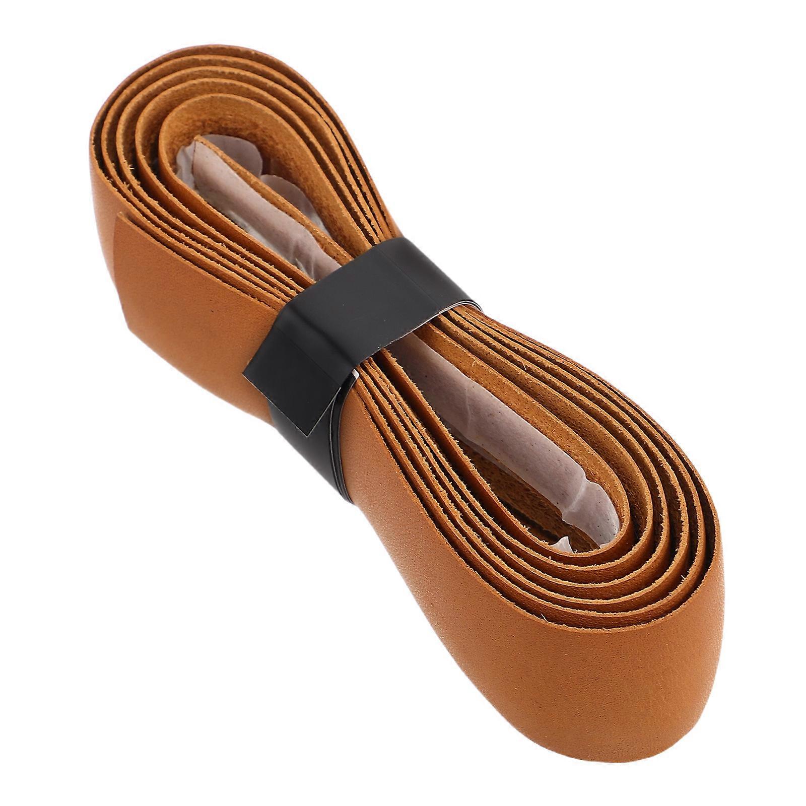 Replaceable Tennis & Badminton Overgrip Tape with Sweat Absorbing Cowhide Handle for Secure Grip on Sports Equipment and Bicycle Handlebars
