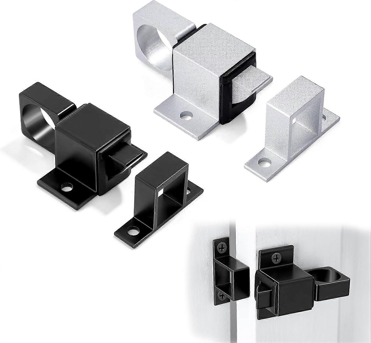 Pack Automatic Spring Door Locks with Pull Ring - Spring Loaded Latch for Windows, Wooden Doors