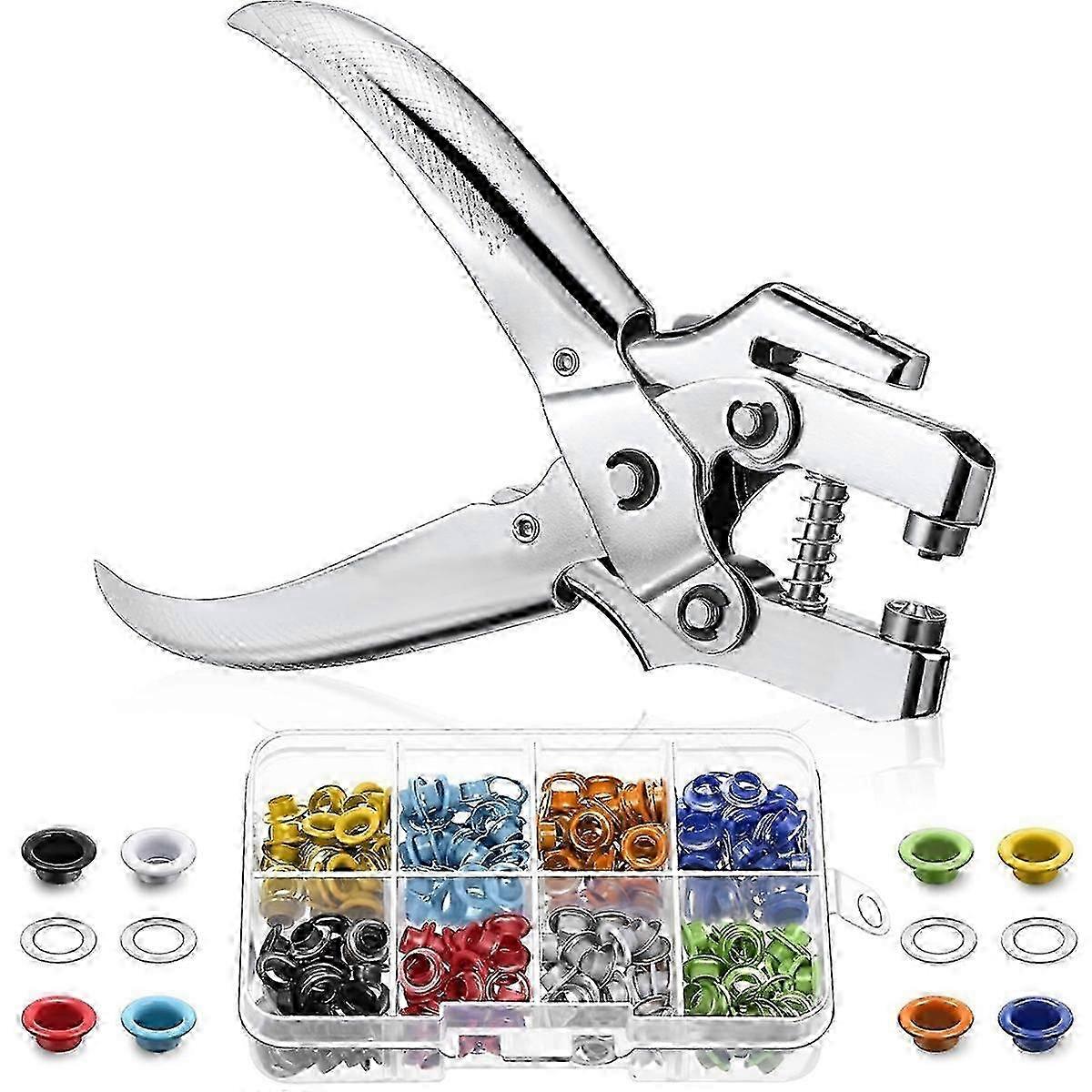 Kit de Ferramentas de Ilhós de 3/16 Polegadas - Alicate de Perfuração de Ilhós para Sapatos, Roupas e Bolsas