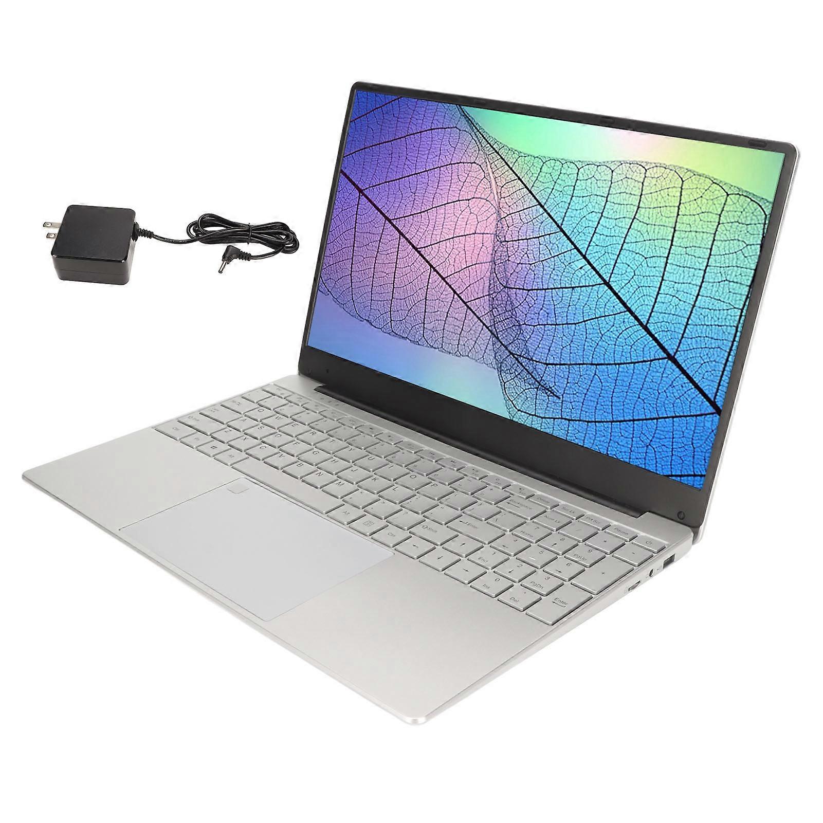 15.6in Laptop 16GB RAM for Intel N5095 CPU Portable Silver Laptop with Backlit Keyboard for Windows11