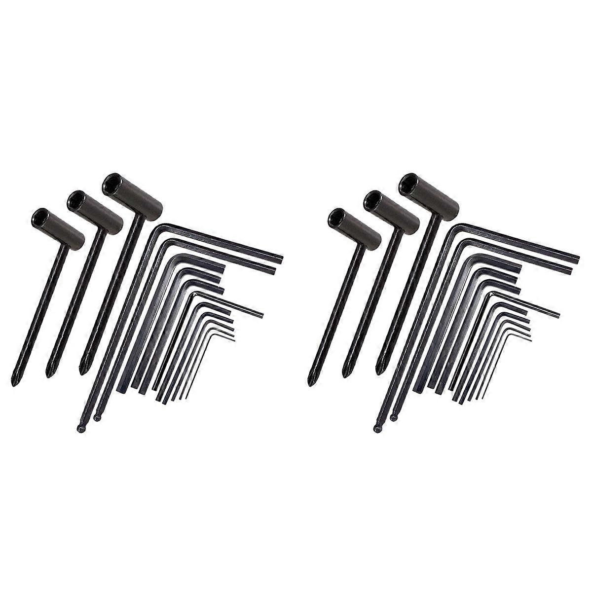 14Pcs Guitar Wrench Set, 4mm & 5mm Ball End Truss Rod Wrench Tool