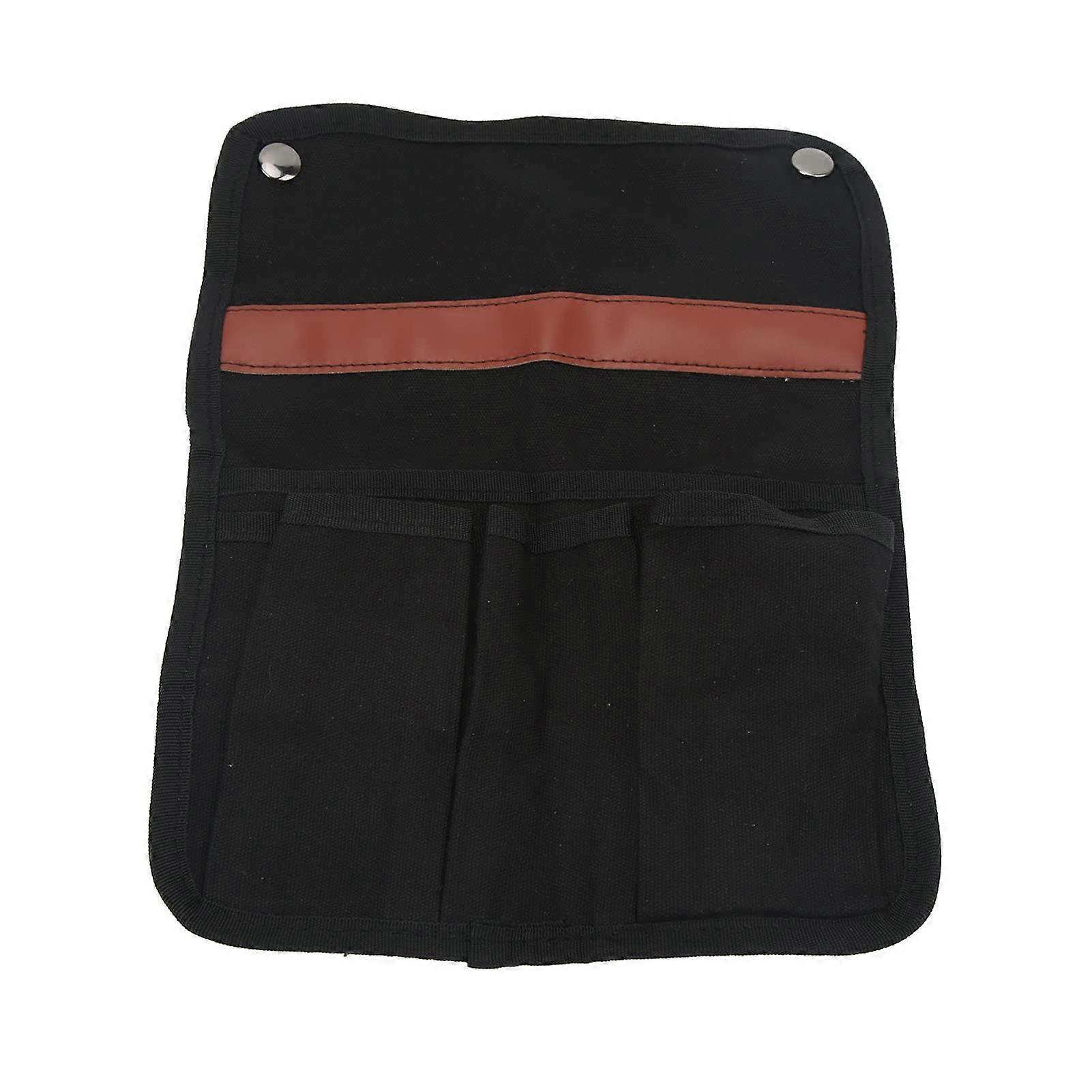 Versatile Camping Chair with Canvas Armrest, Side Storage, Ideal for Outdoor  Black