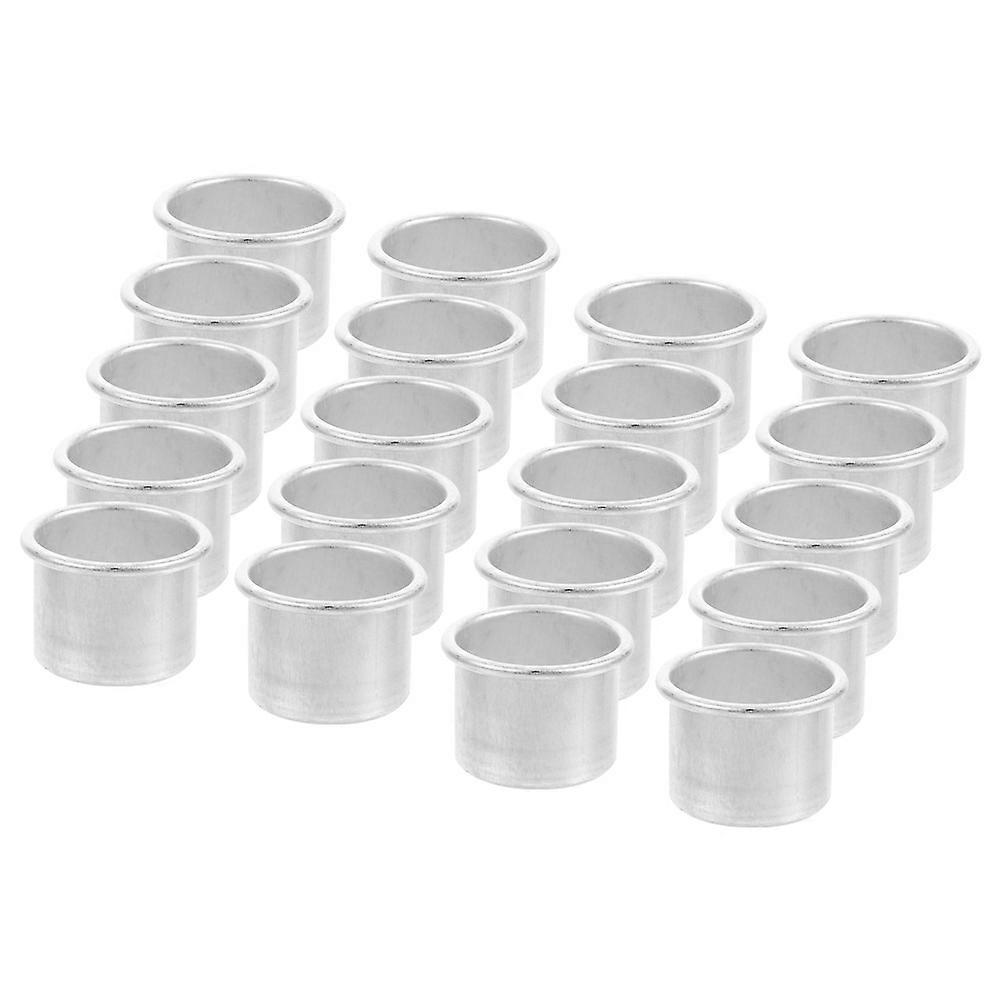 Bulk Candlesticks Holders Tea Light Candle Holder for Small Objects Cup-Shaped Aluminum Dining Table Decoration 20Pcs