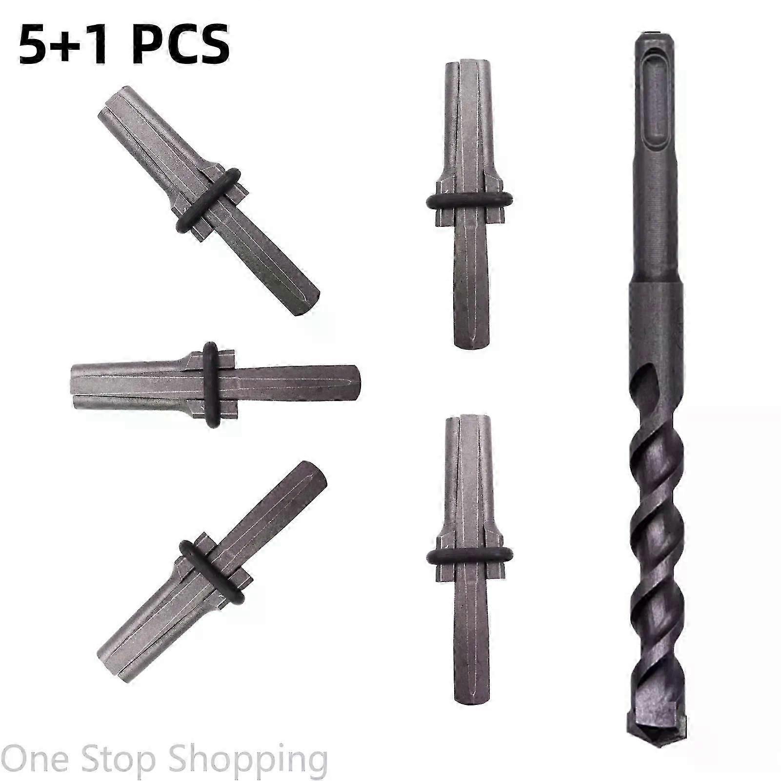 ZELCAN 6-Piece SDS Plus Chisel Set – Tile, Grooving, Scraping, Flat, Point & Scaling – 40Cr Steel For Concrete, Brick & Masonry