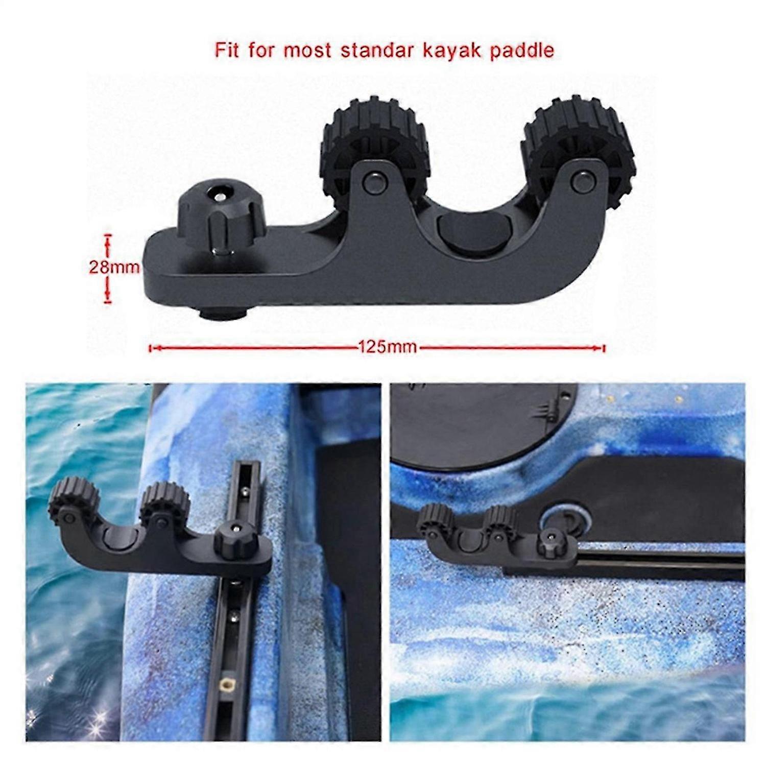 2Pack Kayak Paddle Holder, Kayak Track Mount Accessories Paddle Holder for Kayaking with Longer Thre