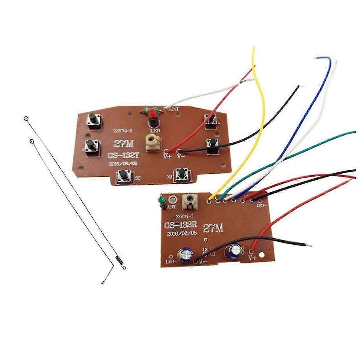 6CH 2.4G Remote Control High Quality 27MHz Circuit PCB Transmitter Receiver Board for RC Car Toys P