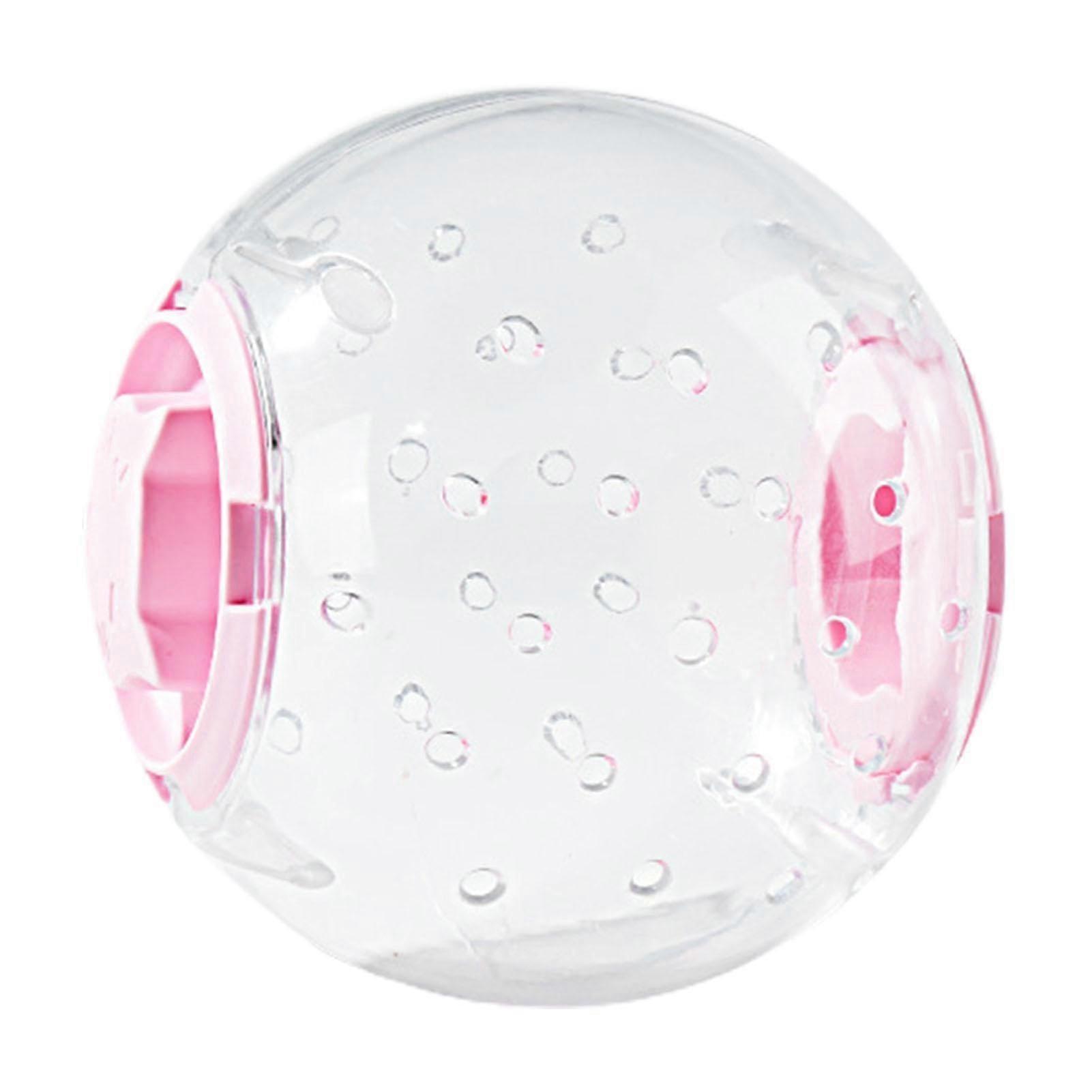Hamster exercise ball toy – Running ball for dwarf hamsters, workout toy, 17.8 cm, transparent, quiet, odorless, for gerbils (rose).