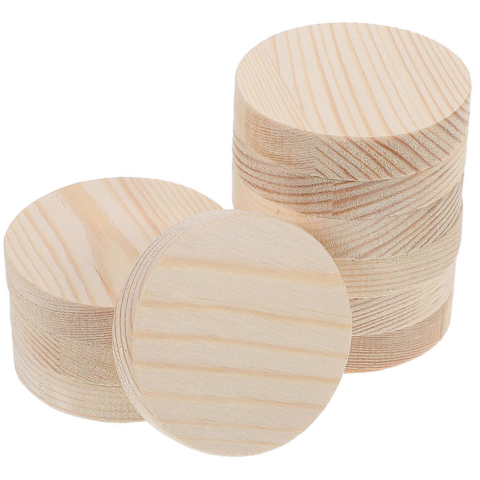 10pcs Unfinished Wooden Slices for Crafting, Art Projects, Hand Painting, and Decorations – Natural Round Wood Chips for DIY Crafts