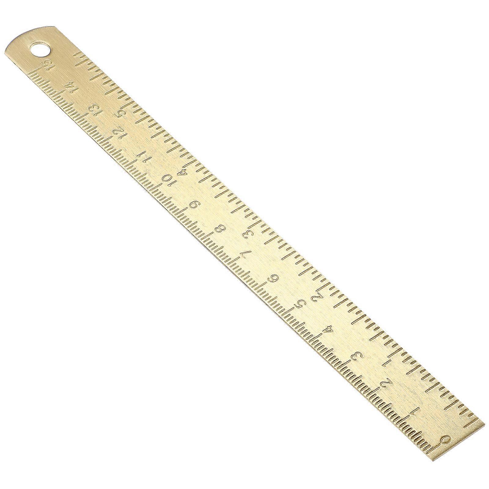 Golden Brass Ruler for Measuring Use Perfect for Students Engineers Architects Lightweight Portable