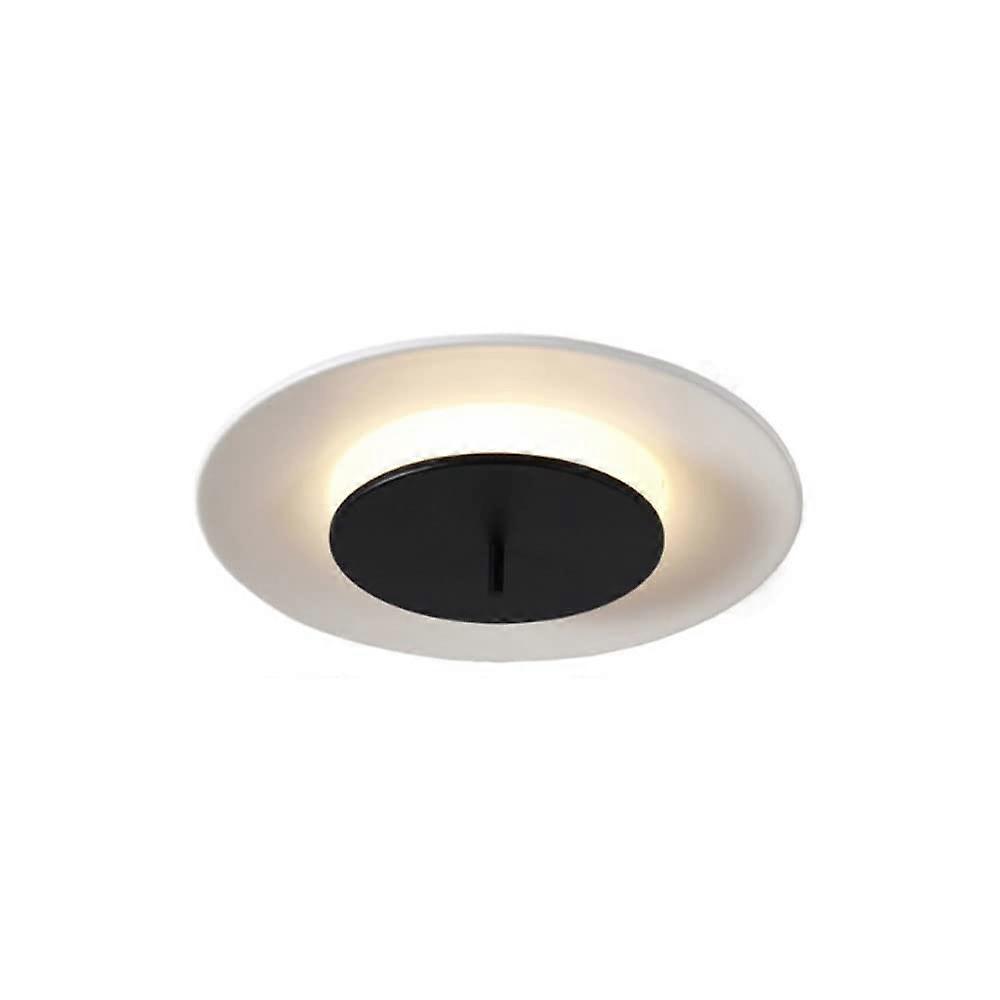 UFOshaped LED ceiling light made of iron, modern flat round lamp, 3 color temperatures, acrylic lampshade, surfacemounted light, chandelier