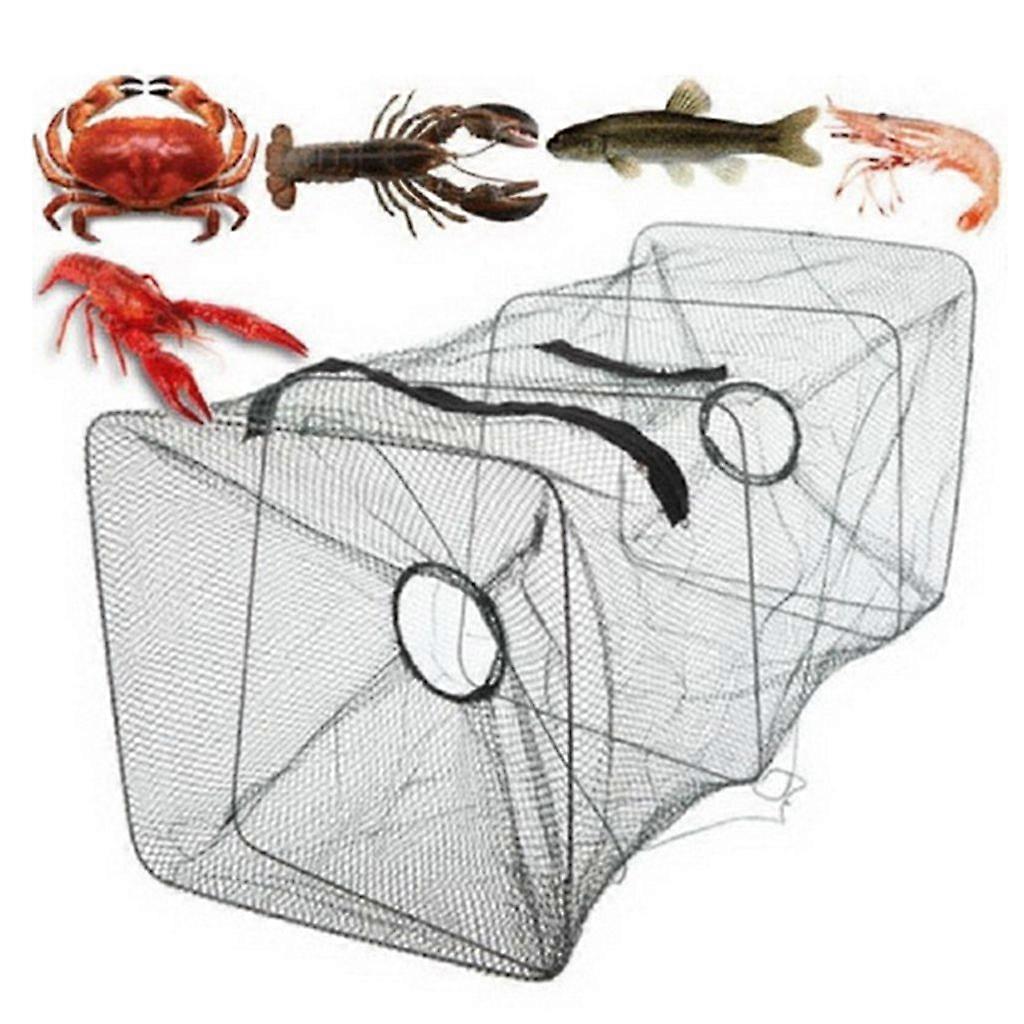 Folding Portable Crab Fishing Dip Cast Net Cage Shrimp Catcher Pot Bait Trap
