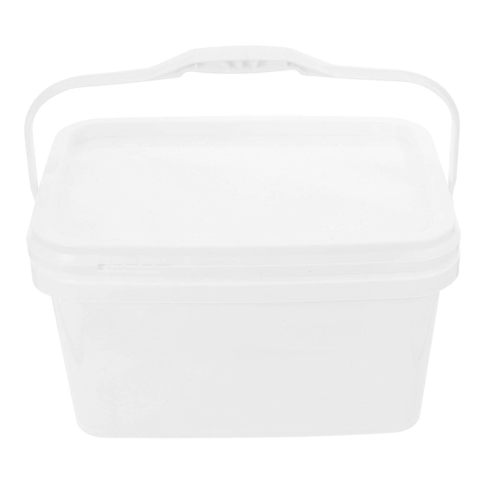 White PP Paint Bucket with Handle and Lid – Wide Mouth Container for Storing and Transporting Liquids, Ideal for Painting and Outdoor Use