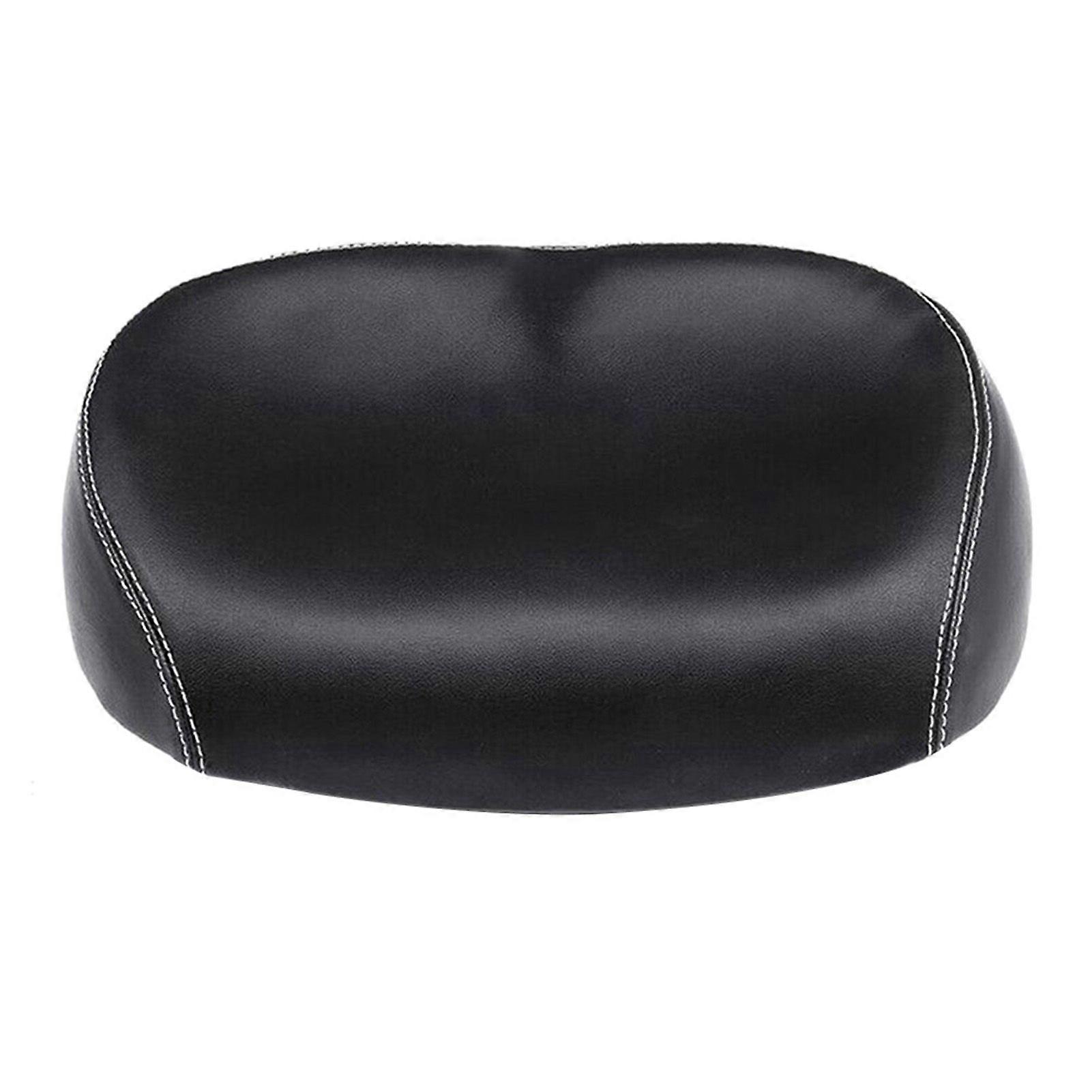 Big Ass Bike Cycle Noseless Saddle Wide Large Soft PU Pad Seat (Black)YMQX)