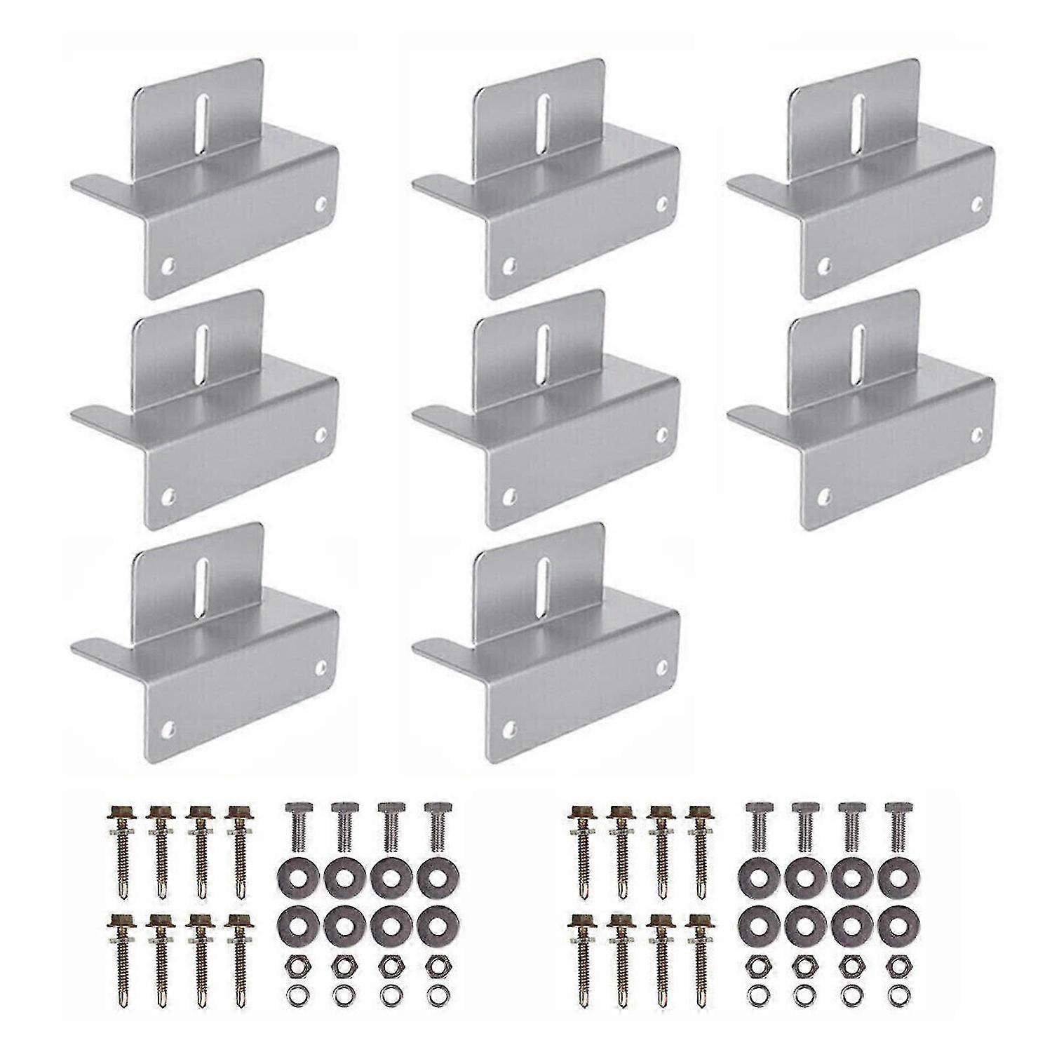 8pcs Solar Panel Bracket Fixing Aluminum PV Solar Panel Holder Tool Tool