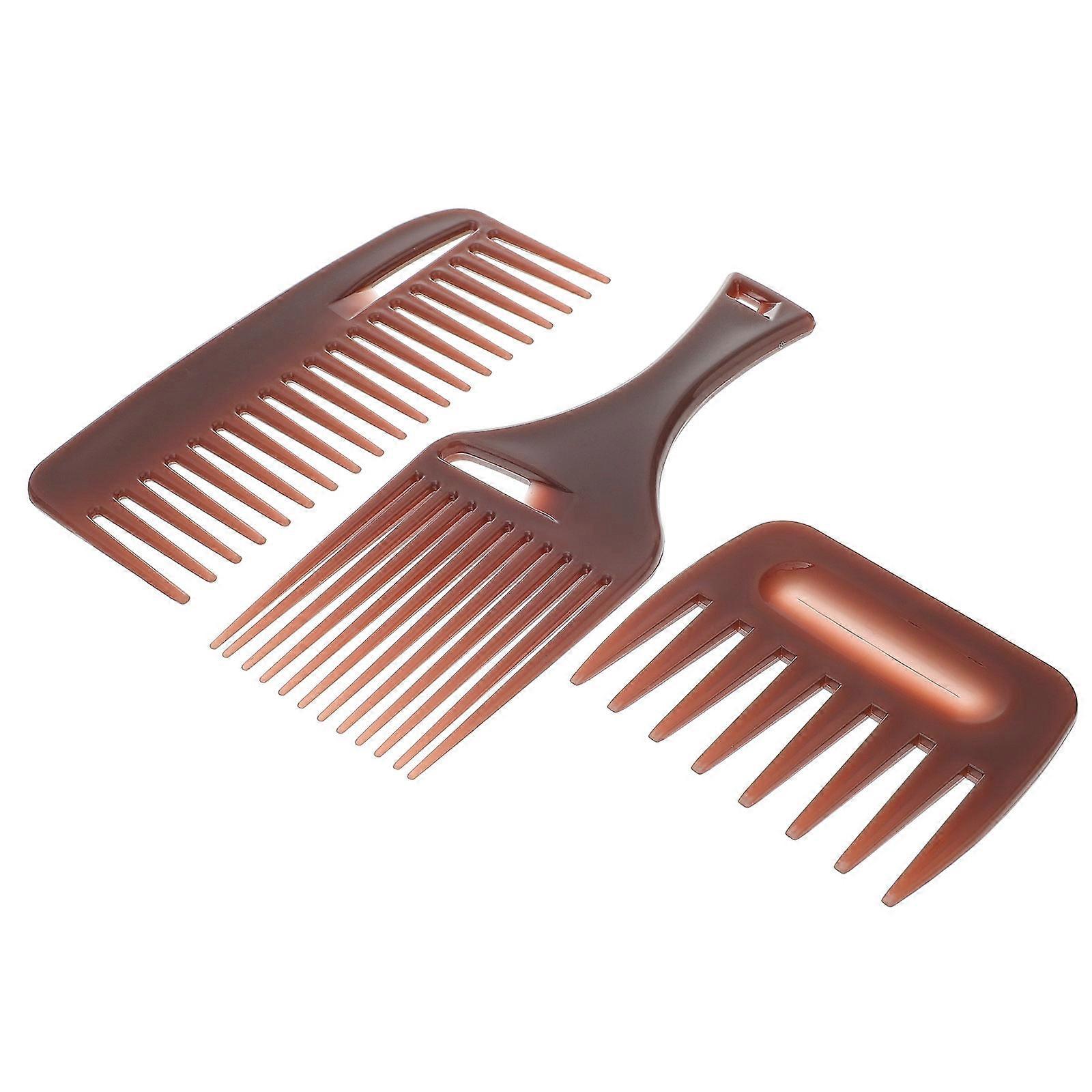 Barber Comb Hair Styling Comb Fashion Wide Teeth Design Protect Scalp Home Salon Use 3Pcs