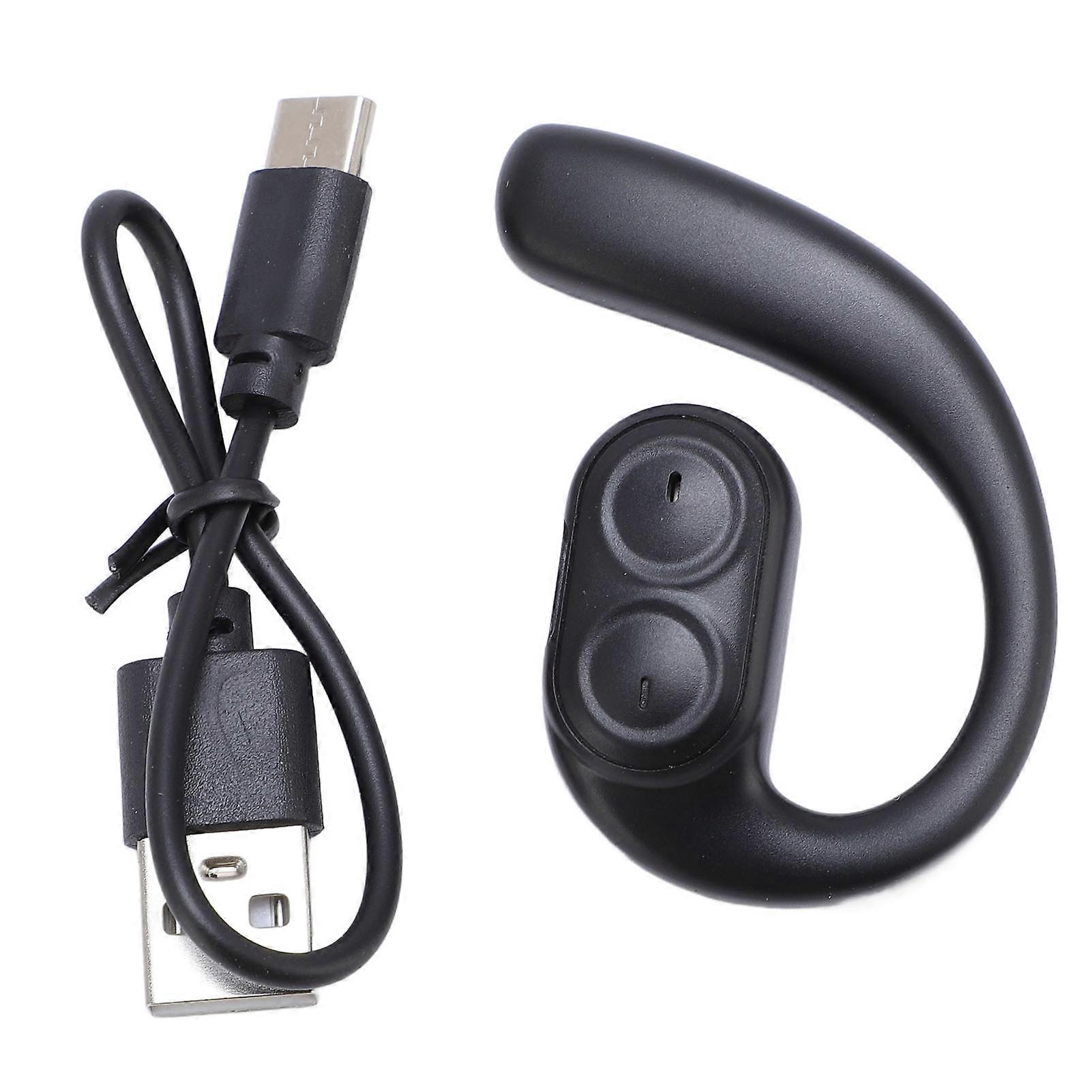 LX09 Black Wireless Earphone with 360° Panoramic Sound and Dual Speaker Design