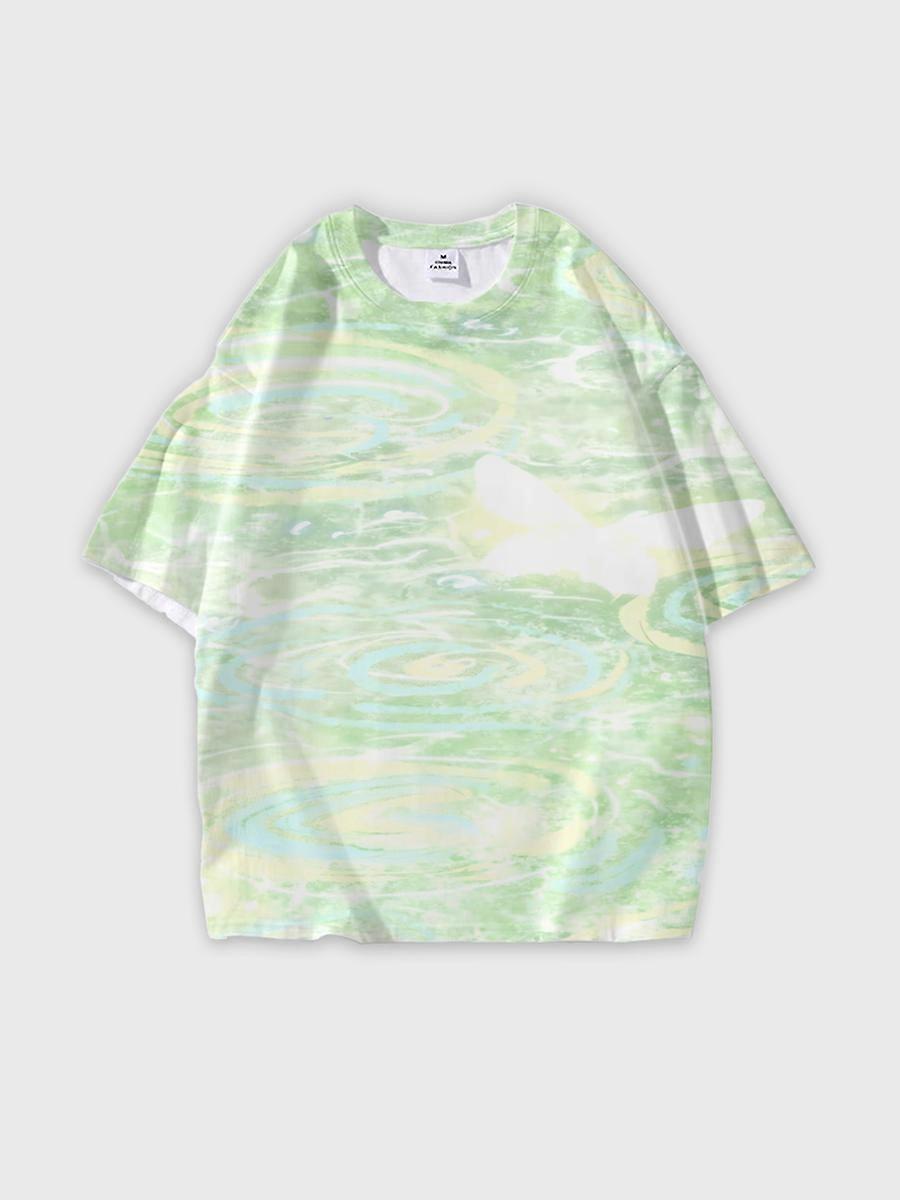 T-shirt round neck Pattern loose short sleeve JW2738