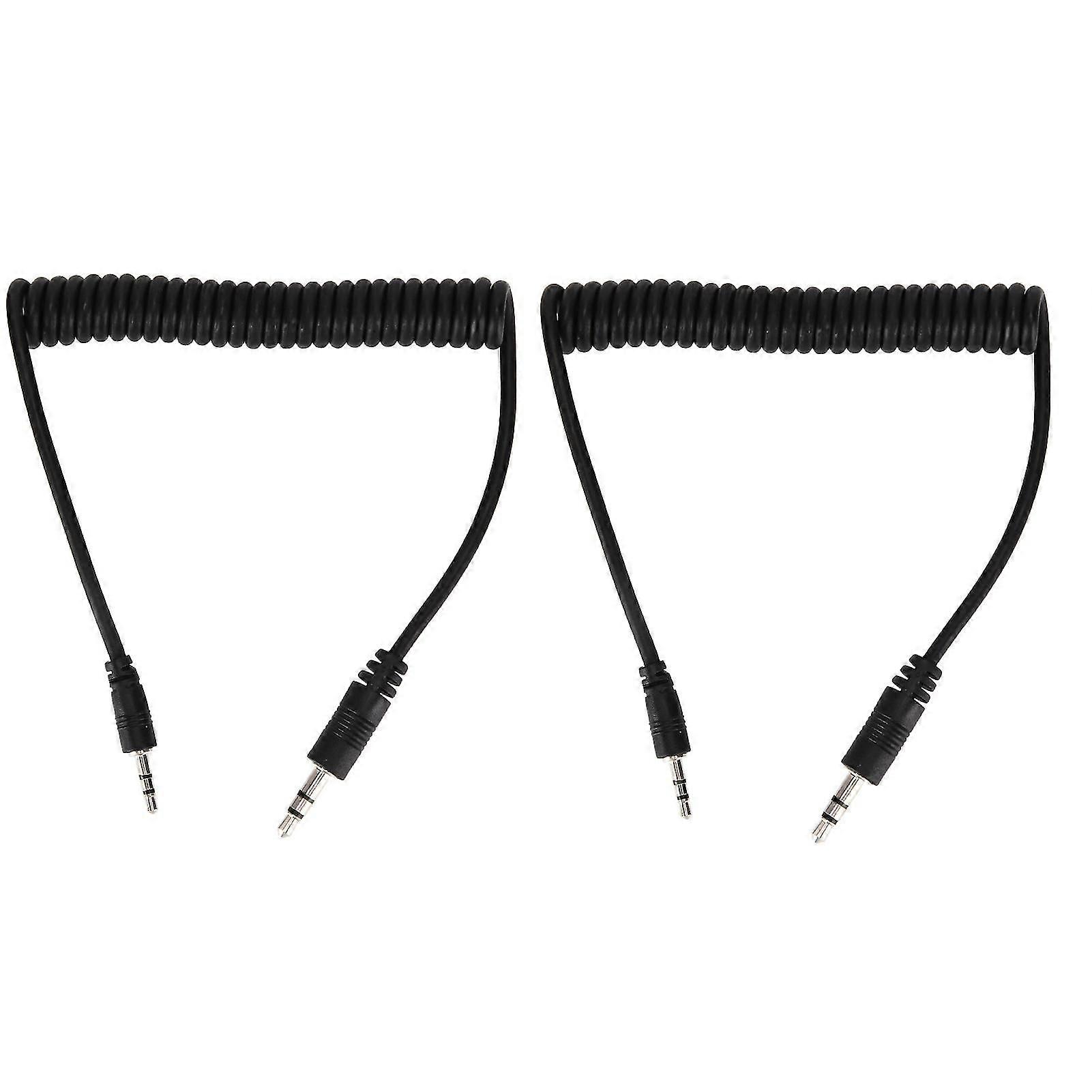 2pcs 3.5mm a flash macho C1 Sync Cable 3.5mmc1 Flash Trigger Coiled Cable para cámara Eos 70d