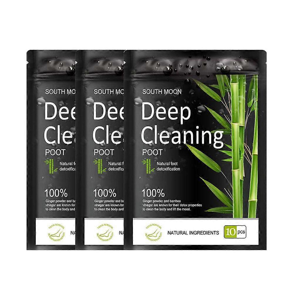 10 Pcs/Bag Natural Foot Detoxification Pad Bamboo Charcoal Foot Care Detox Foot Pad