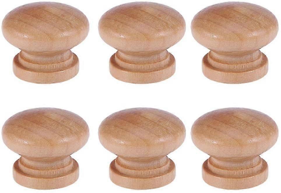 Wooden Door Knobs Mushroom Shape Single Hole with Screws Vintage Cabinet Pulls Cabinet Drawer Pulls