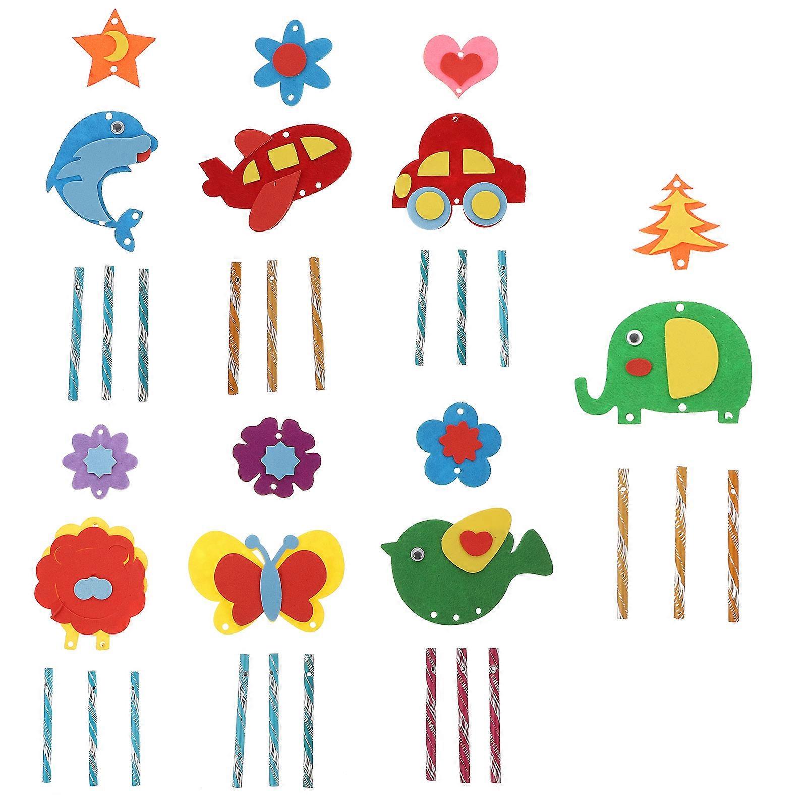 Diy Wind Chimes Kit Kindergarten Handmade Mixed Style Assorted Color 7Sets