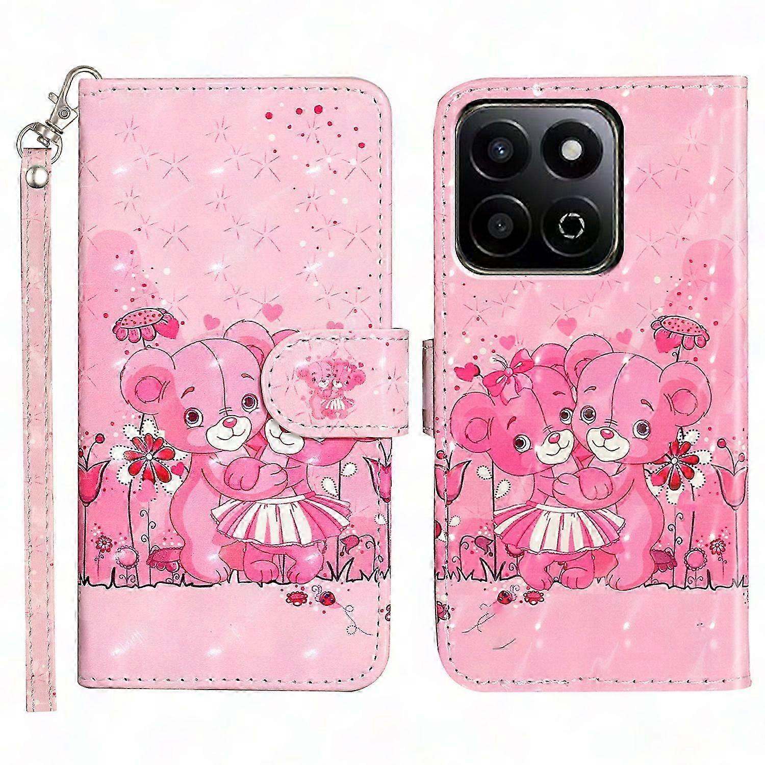 For Honor X7c 4G/200 Smart 5G Case - 3D Pattern Printed Leather Phone Cover for X7c 4G/200