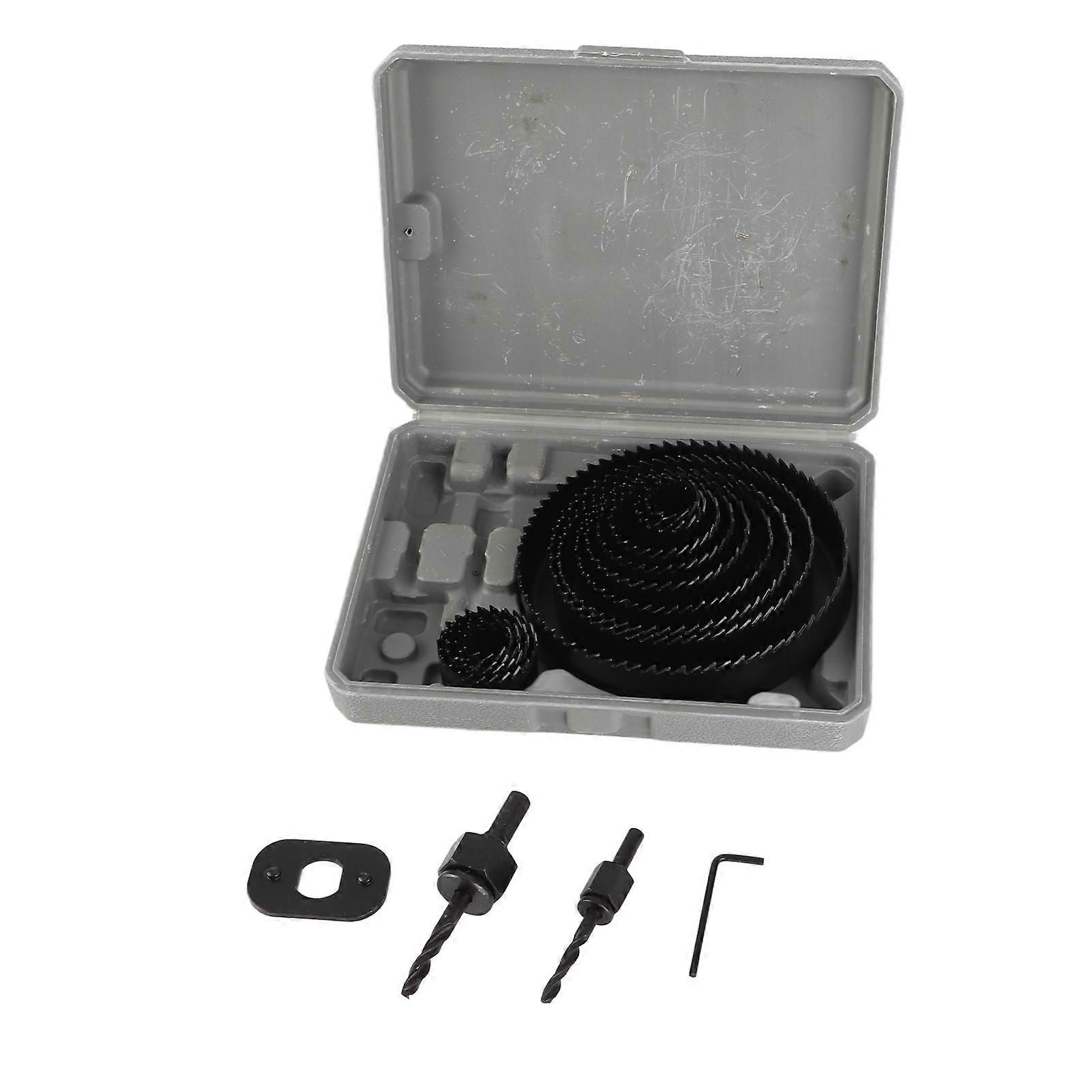 Carbon Steel Hole Saw Set Power Drill Hole Cutter with Mandrel and Gasket for Board Cutting