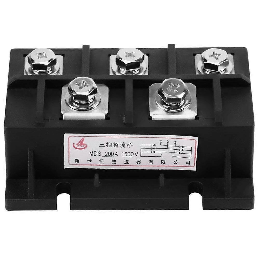 200A Amp 1600V MDS200A Amp Three Phase Diode Module Bridge Rectifier Power Module Supply for Single Phase Correction