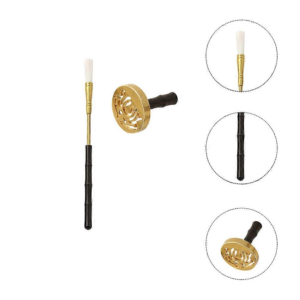 Classical Style Incense Press Tool For Incense Ceremony Copper 5 5x4 5cm 1 Set