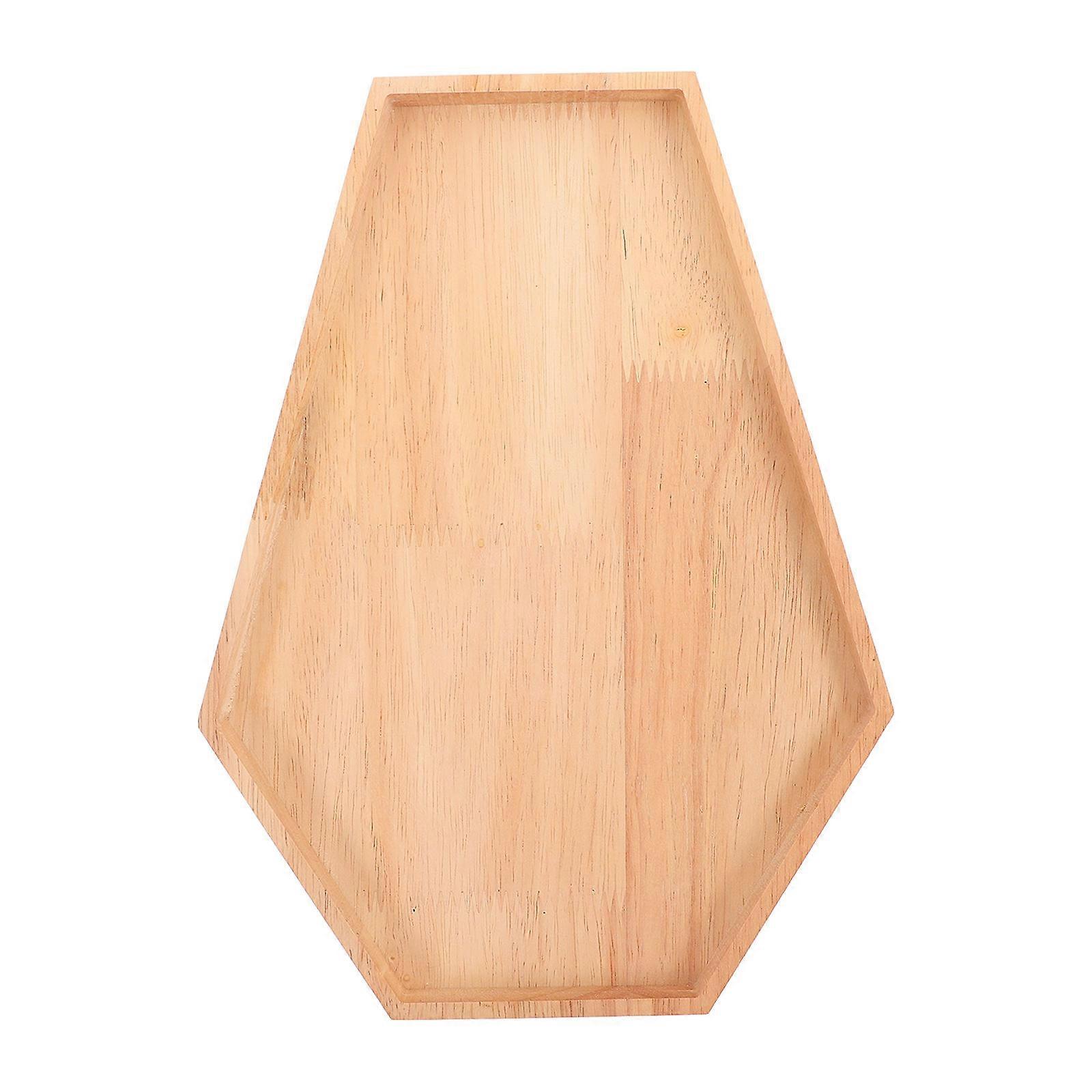 Coffin Shaped Wooden Serving Tray for Halloween – Unique Dessert and Snack Display Platter for Parties, Elegant Spooky Decor Design