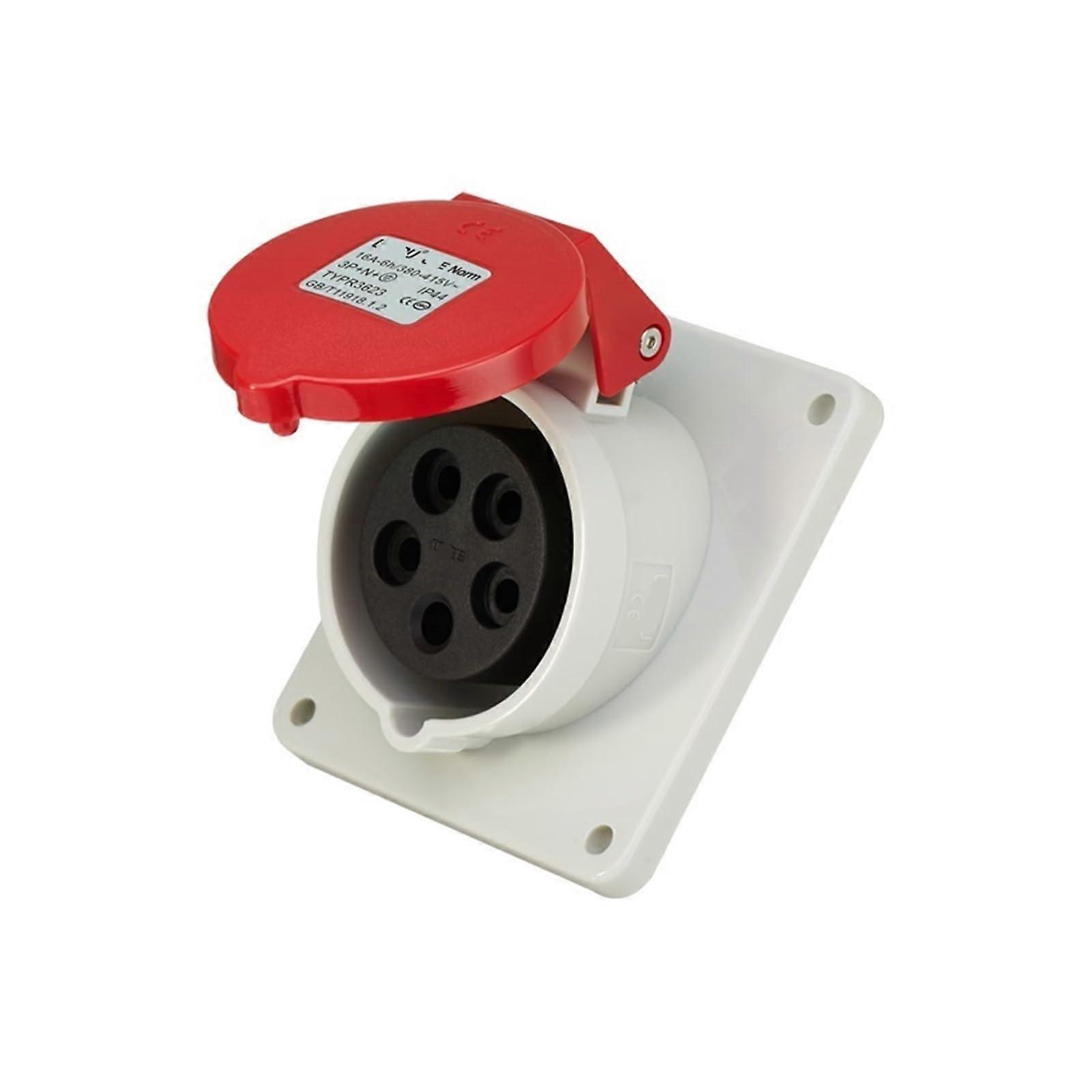 Aviation plug industrial socket TYPR3623 (16A 5core) tilt base IP44