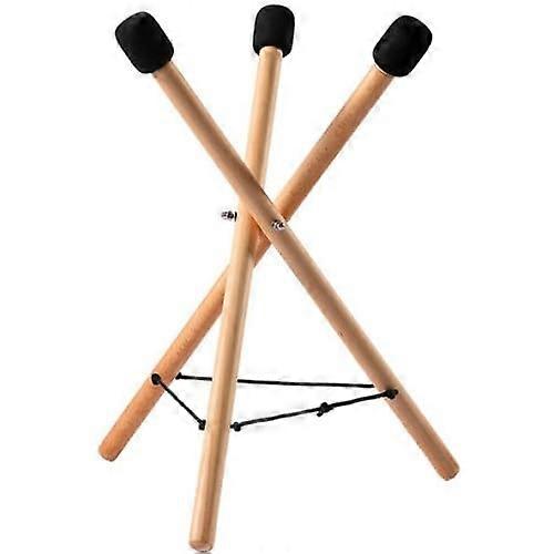 HLURU Tongue Drum Stand for Handpan Beech Wood, Small Size, Adjustable, Portable, Lightweight
