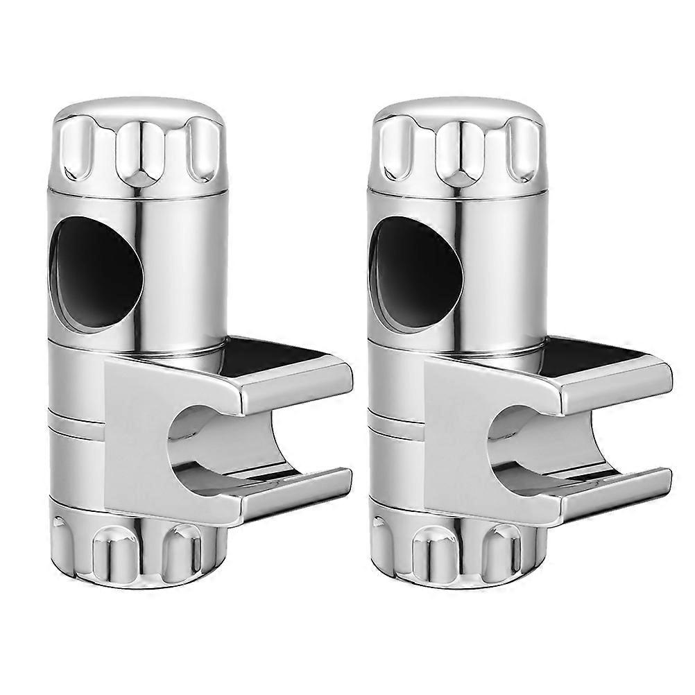 Adjustable Shower Head Holder Bracket with Slide Pad for Hand Shower – Durable Plated Bathroom Fixture for Family Use