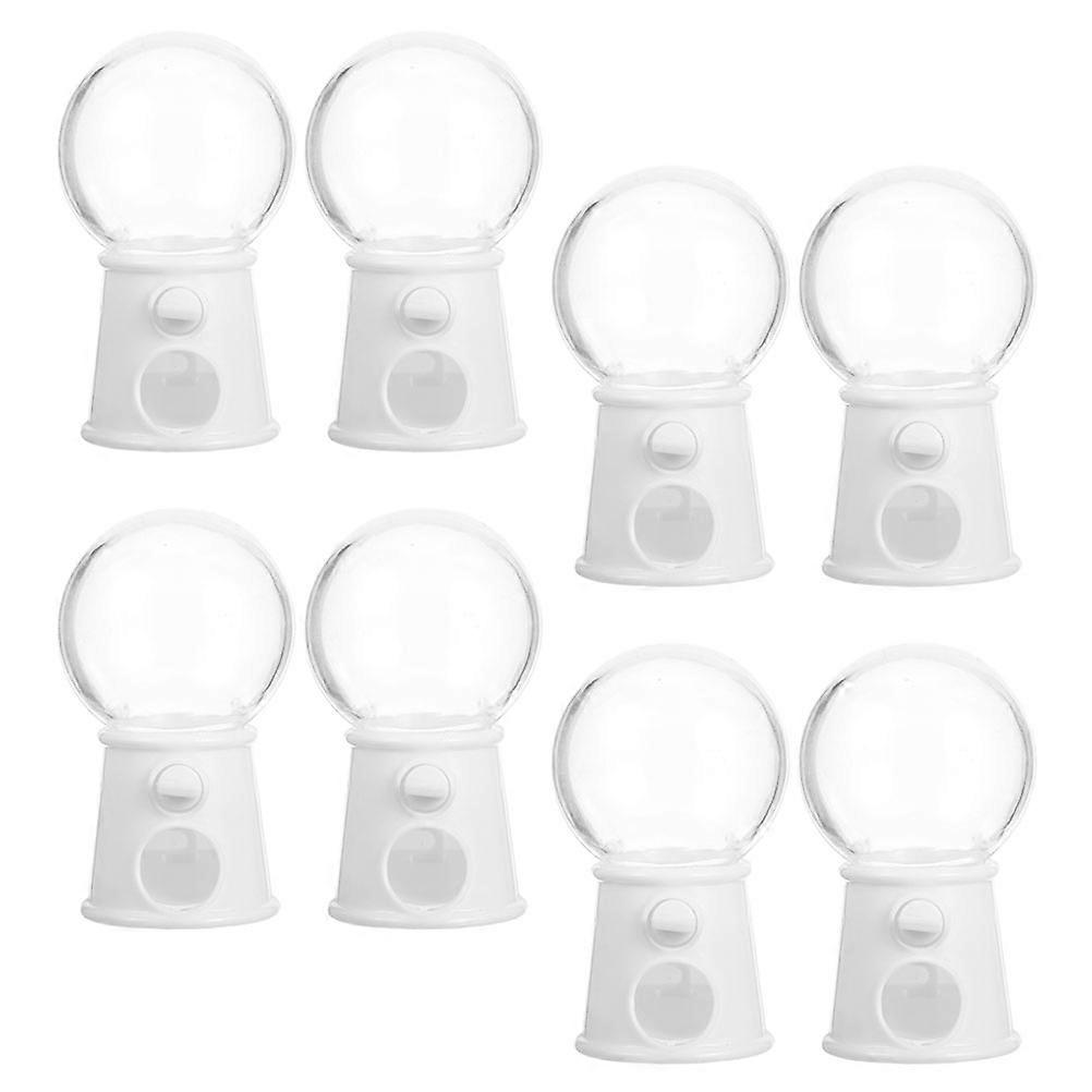 Kids Gumballs Machine Candy Toy for Playing with Reusable Plastic White Color