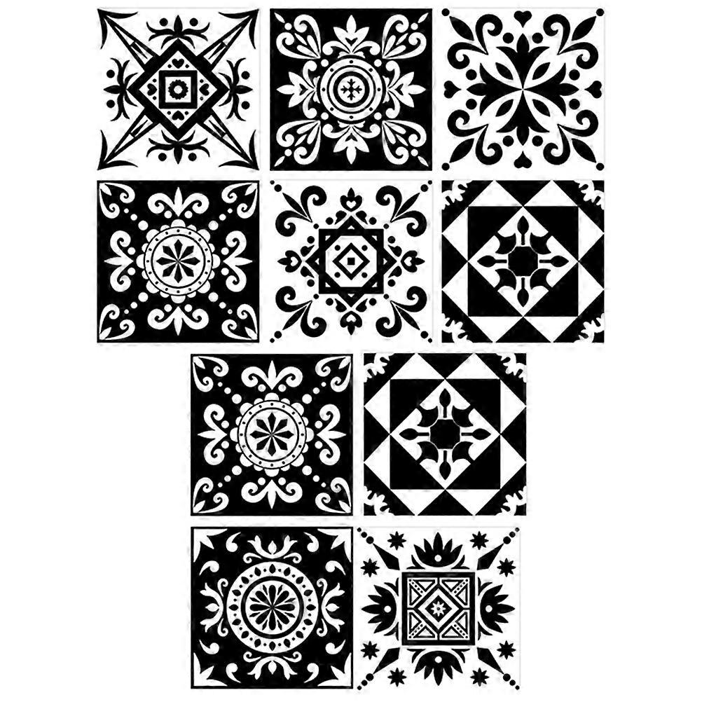 ملصقات حائط على الطراز الاسكندنافي مقاومة للزيت كونترتوب المطبخ قابلة للإزالة 20x20 سم ذاتية اللصق 10 قطع