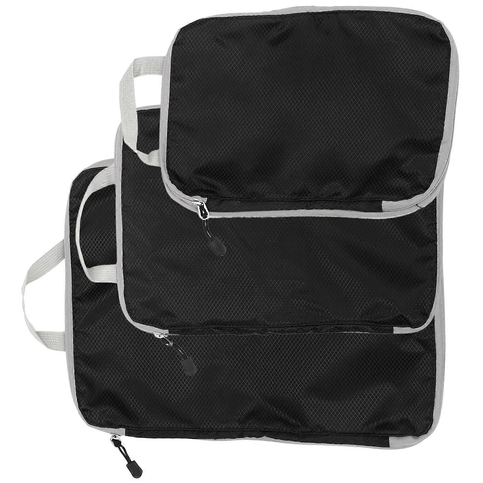 Travel Organizer Cubes for Luggage in Black Nylon Material with Durable Wear Resistance 3pcs