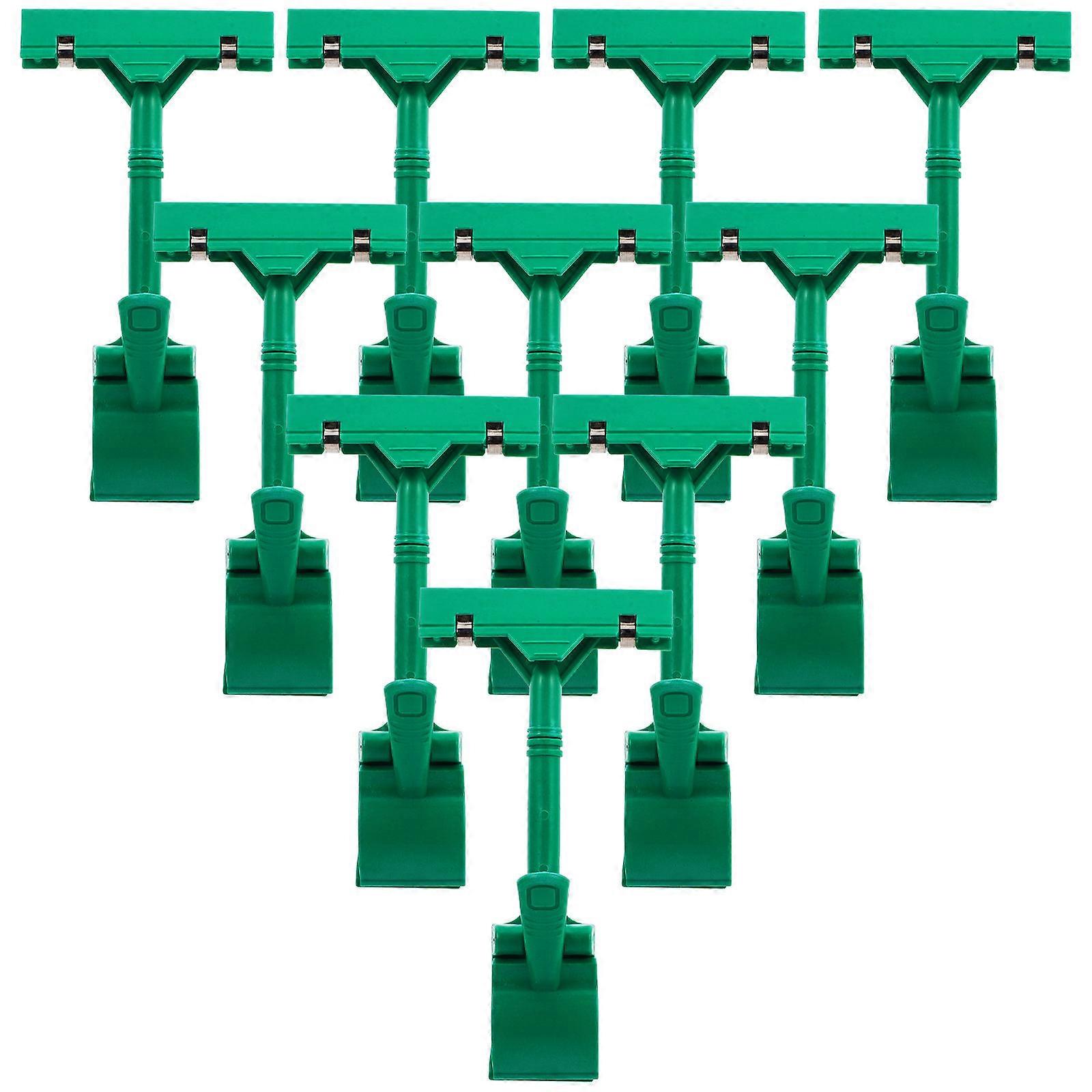 Rotatable Design Merchandising Clip Plastic T Shaped Double Clips For Retail Stores Supermarkets 10Pcs