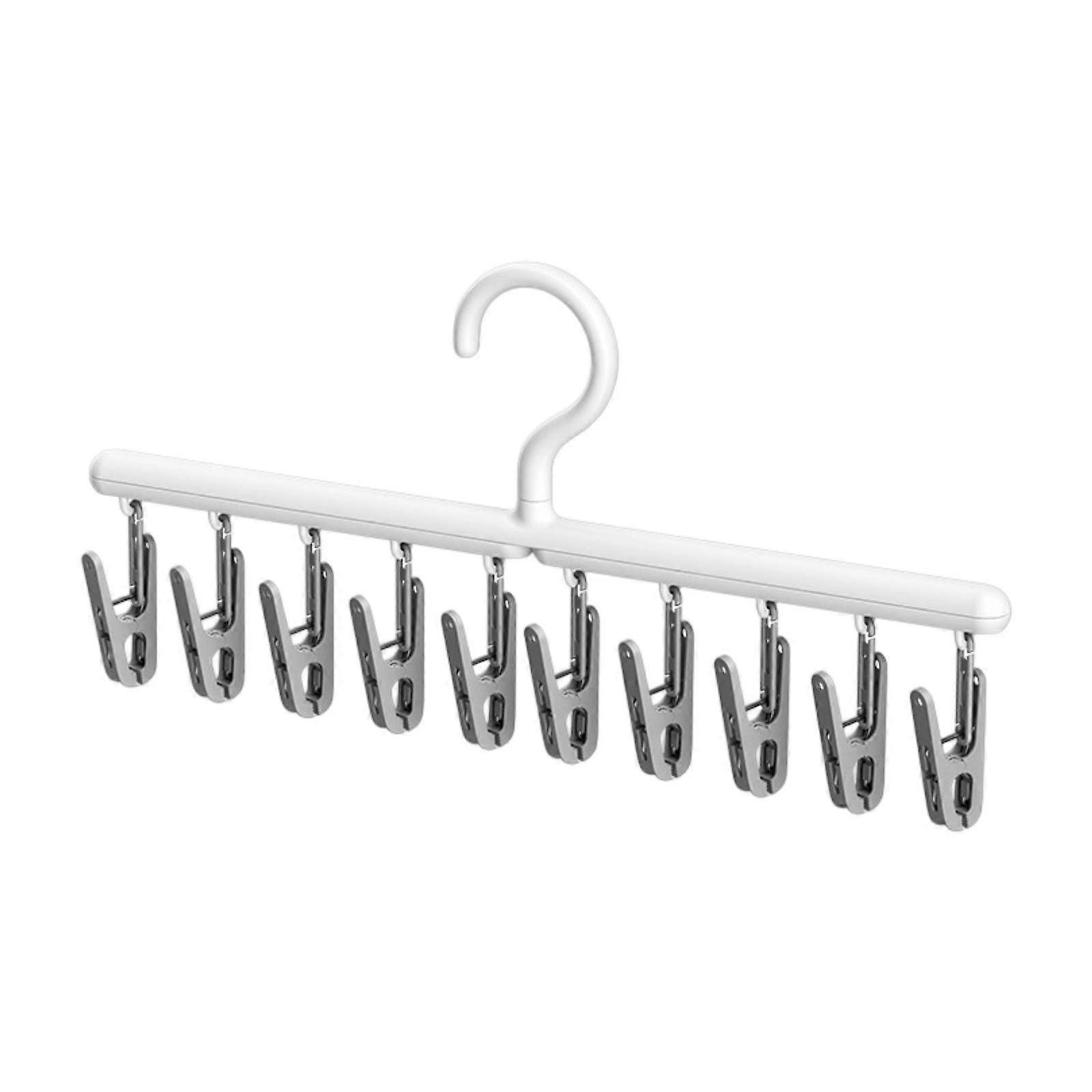 Socks Drying Rack Sock Hanger with 10 Clips Space Saving Clothes Dry Rack Yoga