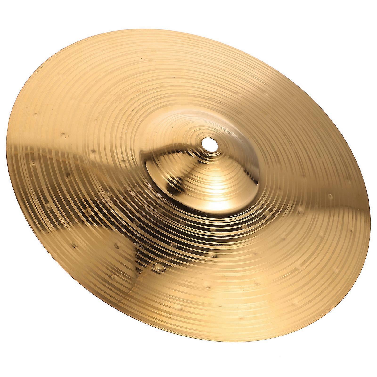 Practice Splash Cymbal Musical Instrument Drum Cymbal Jazz Drumming Golden 12 Inches Round Simple Design For Beginners 1Pcs