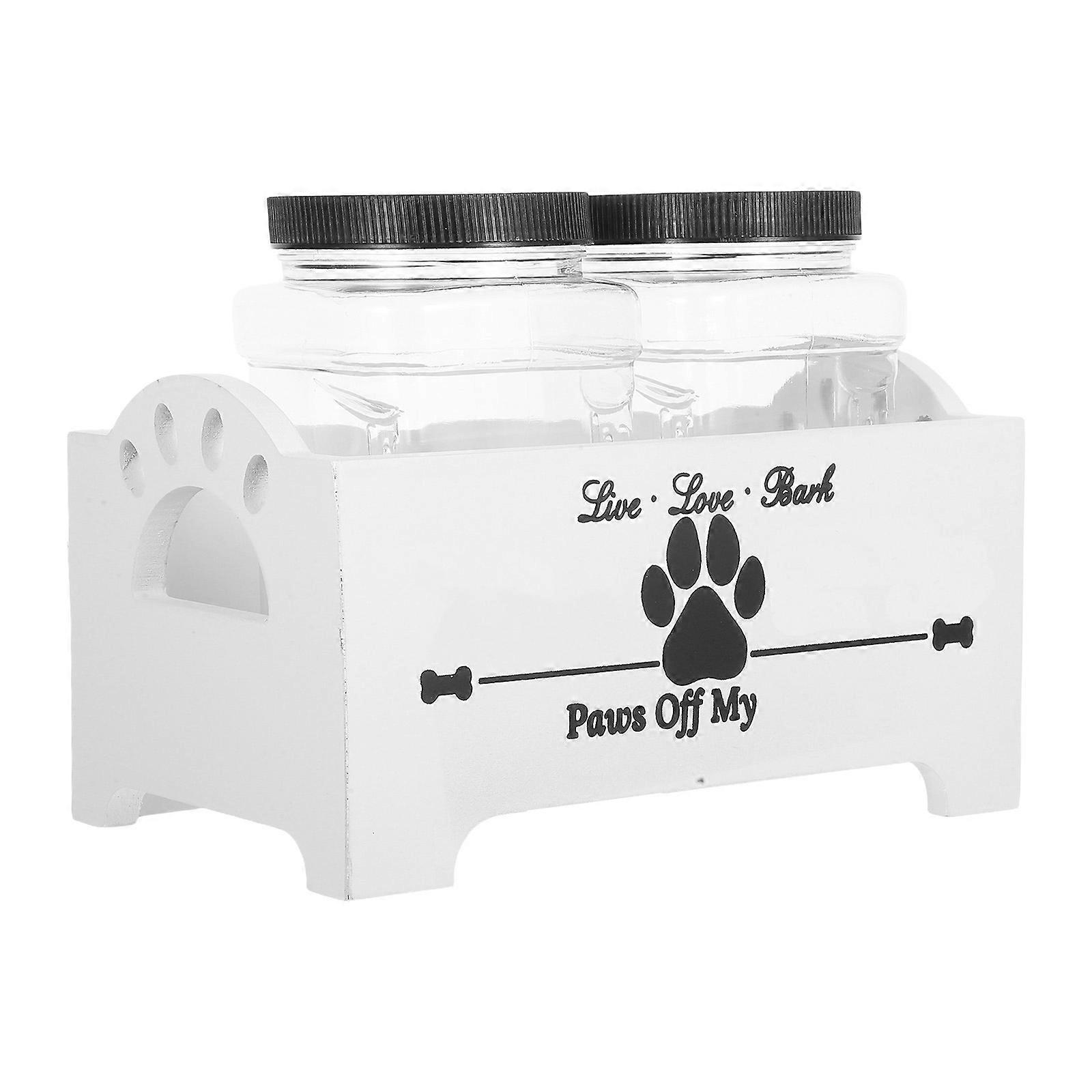 Dog Treat Container Bin Rustic Design Airtight Jars For Home Organization 1Set