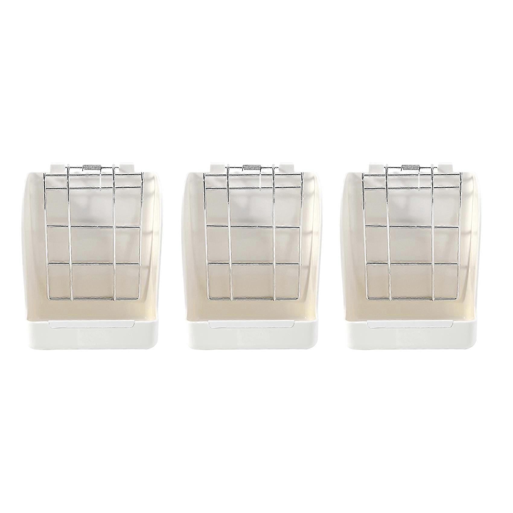 3X Grass Frame Hay Feeder Manger Rack for Guinea Pig Fixed Flip-Up Holder Grass Basket