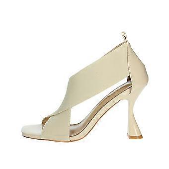 Sandalias de tacón f-170 beige