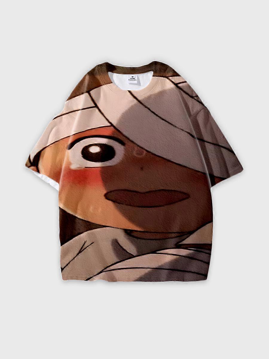 T-shirt round neck Cartoon Pattern loose short sleeve C2040