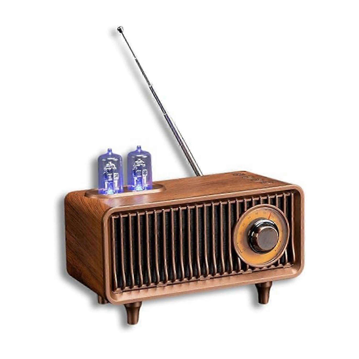 2025 Mini Wooden FM Radio PortableSpeaker with Built in 1500mAh Battery and Powerful DSP Chip