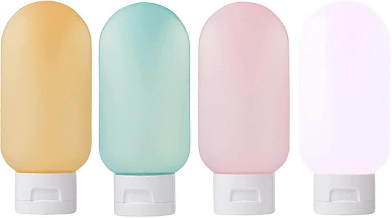 Travel Bottles For Toiletries, Travel Bottle Set, Travel Accessories, Empty Refillable Squeezable Containers, Plastic Leak Proof Squeeze Bottles For T